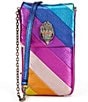 Color:Multi - Image 1 - Metallic Rainbow Phone Crossbody Bag