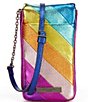 Color:Multi - Image 2 - Metallic Rainbow Phone Crossbody Bag