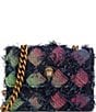 Kurt Geiger London Micro Frayed Rainbow Denim Kensington Crossbody Bag, Color:Blue - Image 1