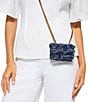 Kurt Geiger London Micro Kensington Denim Frayed Crossbody Bag - Image 2