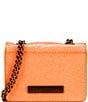 Color:Orange - Image 2 - Micro Kensington Glitter Exterior Crossbody Bag