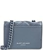 Color:Grey - Image 2 - Micro Solid Quilted Crossbody Bag