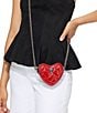 Kurt Geiger London Micro Quilted Silver Heart Crossbody Bag - Image 2