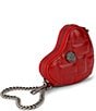 Kurt Geiger London Micro Quilted Silver Heart Crossbody Bag - Image 4