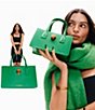 Kurt Geiger London Mini Green Bond Tote Bag, Color:Green - Image 5