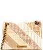 Color:Tan - Image 2 - Mini Kensington Natural Stripe Crossbody Bag