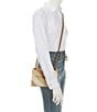 Color:Tan - Image 4 - Mini Kensington Natural Stripe Crossbody Bag