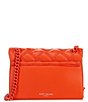 Color:Orange - Image 2 - Mini Kensington Monochromatic Neon Orange Drench Crossbody Bag