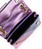 Color:Purple - Image 3 - Mini Kensington Metallic Purple Striped Crossbody Bag