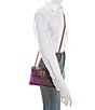 Color:Purple - Image 4 - Mini Kensington Metallic Purple Striped Crossbody Bag
