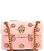 Color:Pale Pink - Image 1 - Mini Kensington Velvet Crossbody Bag