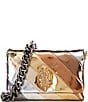 Kurt Geiger London Mini Metallic Gold and Silver Tone Kensington Crossbody Bag, Color:Metal Comb - Image 1