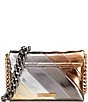 Kurt Geiger London Mini Metallic Gold and Silver Tone Kensington Crossbody Bag, Color:Metal Comb - Image 2