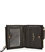 Color:Black - Image 3 - Mini Quilted Black Leather Bifold Wallet