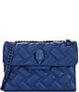 Color:Navy - Image 1 - Navy Drench Mini Quilted Crossbody Bag