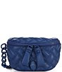 Color:Navy - Image 1 - Navy Drench Quilted Small Belt Bag
