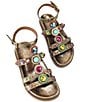 Kurt Geiger London Octavia Flexi Gemstone Gladiator Leather Flat Sandals