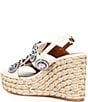 Color:White - Image 3 - Octavia Leather Jewel Espadrille Wedge Sandals