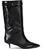 Kurt Geiger London Opera Patent Leather Buckle Kitten Heel Tall Boots - Image 6
