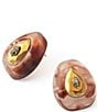 Kurt Geiger London Ophelia Eagle Statement Button Stud Earrings - Image 2
