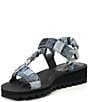 Color:Denim - Image 4 - Orion Denim Low Wedge Platform Sandals
