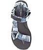 Color:Denim - Image 5 - Orion Denim Low Wedge Platform Sandals