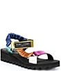 Color:Multi - Image 1 - Orion Metallic Rainbow Platform Sport Sandals