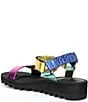 Color:Multi - Image 3 - Orion Metallic Rainbow Platform Sport Sandals