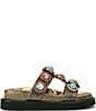 Kurt Geiger London Orson Crystal Multi Jewel Embellished Metallic Leather Slide Sandals, Color:Bronze - Image 1