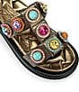 Kurt Geiger London Orson Crystal Multi Jewel Embellished Metallic Leather Slide Sandals, Color:Bronze - Image 3