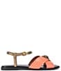 Kurt Geiger London Orson Leather Cross Band Sandals, Color:Peach - Image 1