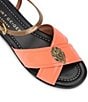 Kurt Geiger London Orson Leather Cross Band Sandals, Color:Peach - Image 3