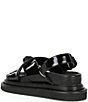 Color:Black - Image 3 - Orson Patent Leather Cross Strap Platform Sandals