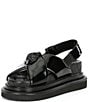 Color:Black - Image 4 - Orson Patent Leather Cross Strap Platform Sandals