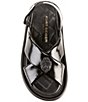 Color:Black - Image 5 - Orson Patent Leather Cross Strap Platform Sandals