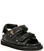 Color:Black - Image 1 - Orson Puff Leather Chunky Sandals