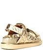 Color:Gold - Image 2 - Orson Quilted Leather Platform Sandals