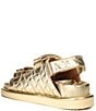 Color:Gold - Image 3 - Orson Quilted Leather Platform Sandals