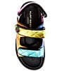 Color:Multi - Image 5 - Orson Quilted Metallic Rainbow Leather Platform Sandals
