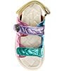 Color:Pink Multi - Image 5 - Orson Quilted Metallic Rainbow Leather Platform Sandals
