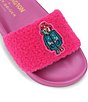Kurt Geiger London Paddington Bear Meena Eagle Shearling Rainbow Logo Embroidered Faux Fur Slides - Image 3