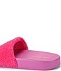 Kurt Geiger London Paddington Bear Meena Eagle Shearling Rainbow Logo Embroidered Faux Fur Slides - Image 4