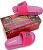 Kurt Geiger London Paddington Bear Meena Eagle Shearling Rainbow Logo Embroidered Faux Fur Slides - Image 5