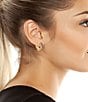 Kurt Geiger London Pav Heart Huggie Hoop Earrings, Color:Pink - Image 3