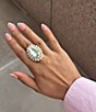 Kurt Geiger London Pearl Oval Stone Cocktail Ring - Image 5