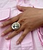 Kurt Geiger London Pearl Oval Stone Cocktail Ring - Image 6