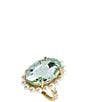 Kurt Geiger London Pearl Oval Stone Cocktail Ring - Image 1