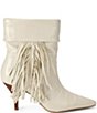 Kurt Geiger London Piccadilly Slouch Leather Fringe Boots - Image 1