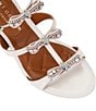Color:Bone - Image 4 - Pierra Leather Mini Crystal Bow Dress Sandals