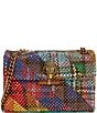 Color:Multi - Image 1 - Plaid Fabric Mini Kensington Rhinestone Embellished Shoulder Bag
